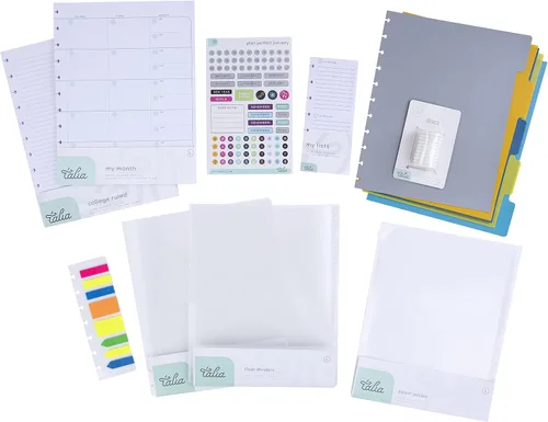 Miniatura 37 de Talia - Repuestos para cuaderno de espiral (páginas punteadas, Junior (5.5 x 8.5 pulgadas))