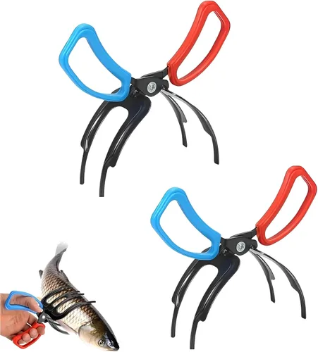 Miniatura 8 de Pinza de peces de 3 garras, alicates de pesca de metal multifuncionales, herramienta antideslizante para capturar peces, accesorios de pesca ligeros