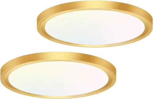 Miniatura 40 de hepside Paquete de 1 lámpara de techo LED de montaje empotrado, color negro, 12 pulgadas, 28 W, regulable 3000K-4500K-6000K, lámpara de techo de 3