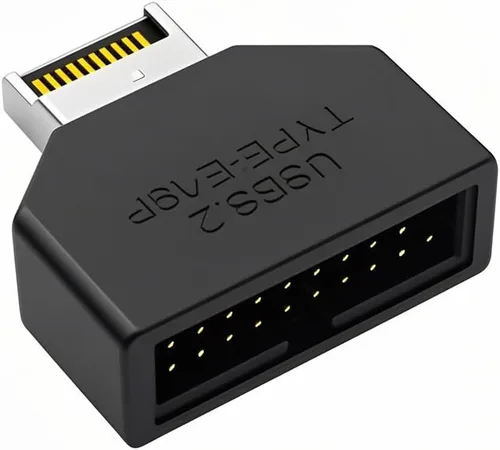 Miniatura 13 de Puertos duales USB 3.1 tipo C USB-C hembra a USB 2.0 placa madre 9pin 10pin adaptador de cabecera PCBA 480Mbps