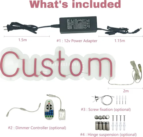 Miniatura 8 de Letrero de Neón LED Personalizado con Nombre Letrero de Luces de Neón Personalizadas para Dormitorio Boda Fiesta de Cumpleaños Decoración de Hogar