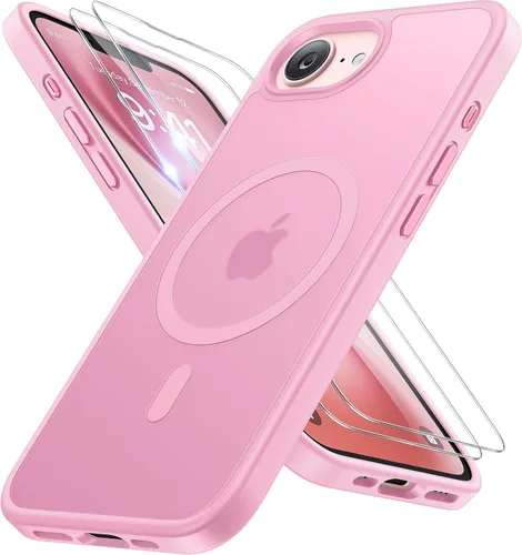 Miniatura 152 de Miracase Funda diseñada para iPhone SE 2022/SE 2020/7/8, funda multicolor de silicona a prueba de golpes (rojo)