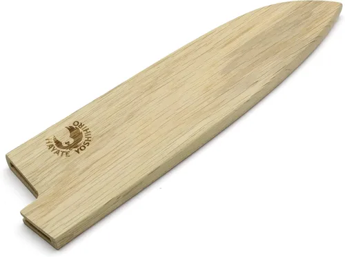 Miniatura 3 de Yoshihiro Protector magnético de hoja de madera de roble Saya para Santoku (7.087 in)7in