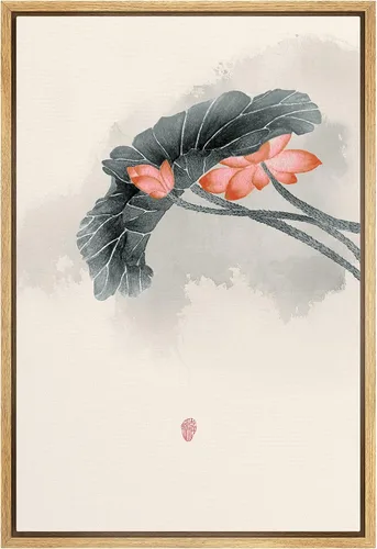 Miniatura 38 de NWT Impresión en lienzo enmarcado para pared, acuarela, grullas, pájaros volando, naturaleza salvaje, ilustraciones de arte moderno decorativo