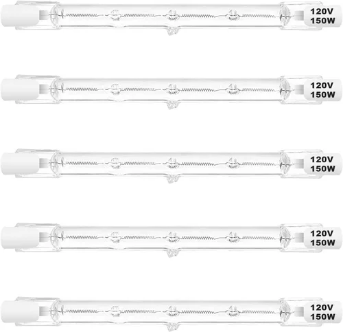 Miniatura 9 de Bombillas Halógenas R7S 300W Regulables 120V 118mm T3 Tipo J Foco Reflector con Larga Vida, 2700K Luz Blanca Cálida Lineal de Doble Extremo