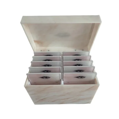 Miniatura 3 de Caja de almacenamiento de pestañas acrílicas de 10 capas, herramienta de extensión para pestañas, organizador de maquillaje, soporte para palés