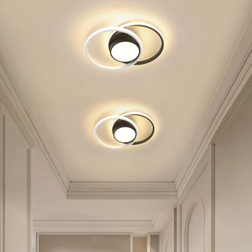 Miniatura 9 de AUA Lámpara de techo moderna, lámpara LED de montaje empotrado de 39 W, 15.7 pulgadas, 3000 K, redonda cerca de techo, para dormitorio, pasillo