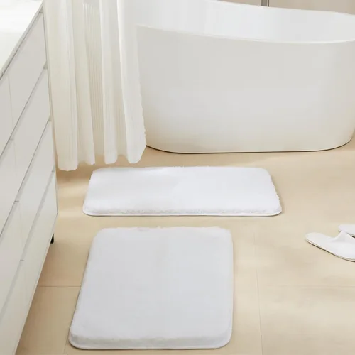 Miniatura 60 de TECHMILLY Alfombras Corredoras de Baño Super Suaves Peludas, Alfombras de Baño de Microfibra Gruesas Antideslizantes Absorbentes, Tapete de Baño