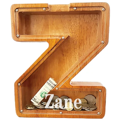 Miniatura 15 de Alcancia personalizada grande de madera con letras, alcancía para monedas, alcancía personalizada con nombre, puede ser utilizada como regalo de J