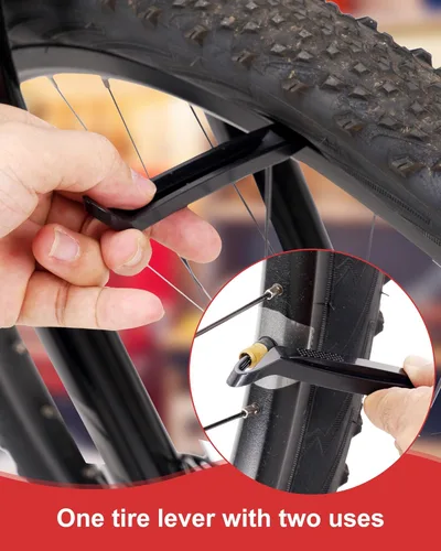 Miniatura 4 de Bike Tire Repair Kit, Bicycle Inner Tube Puncture Patch Kits with 20 PCS Vulcanizing Patches, User Manual, Metal Rasp and Tire Lever, Bike Patch Kit