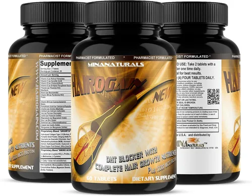 Miniatura 7 de HAIROGAIN DHT Blocker. Apoya el crecimiento del cabello. 10000 mcg de biotina, colágeno y vitaminas para el cabello añadidas. Ayuda a disminuir