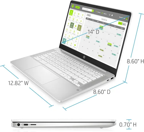 Miniatura 3 de HP Chromebook. - Computadora portátil de 14 pulgadas. blanco (Ceramic White)