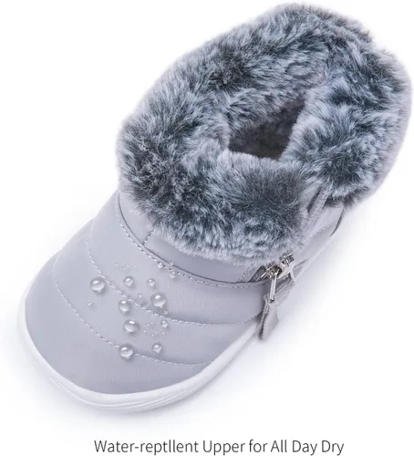 Miniatura 5 de BMCiTYBM Botas de nieve impermeables para bebé niño y niña, botines cálidos de invierno, antideslizantes, ligeros, zapatos al aire libre