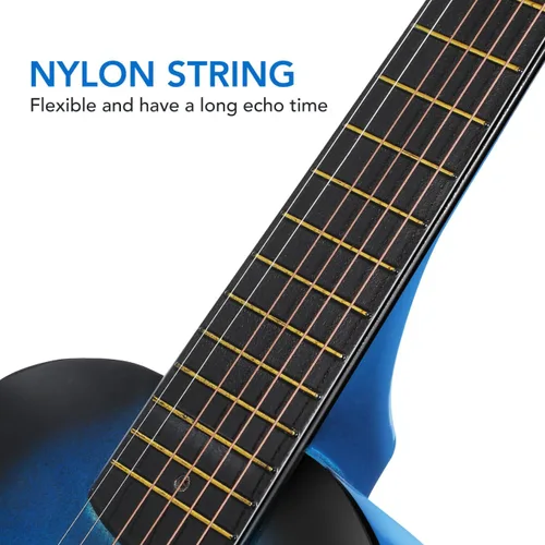 Miniatura 2 de Toddmomy Guitarra acústica pequeña de 23 pulgadas, instrumento popular de 6 cuerdas para niños, juguete de aprendizaje de música para principiantes