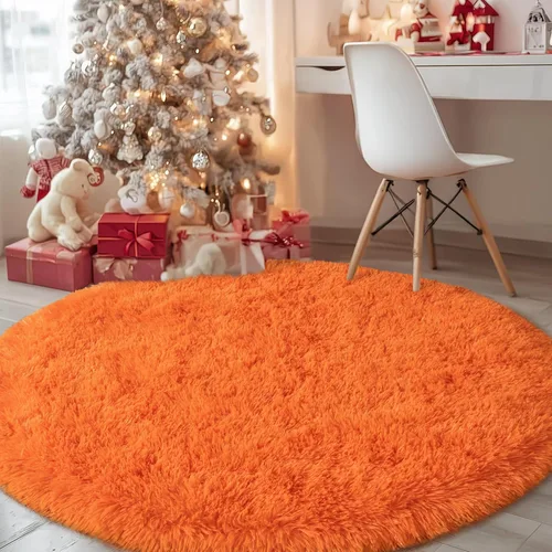 Miniatura 46 de Alfombra pequeña rosa para dormitorio, alfombras de área esponjosas peludas de 2x3 pies para habitación de niñas y niños, alfombra suave