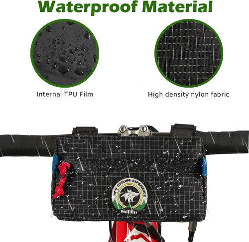 Miniatura 4 de Bolsa para Manillar de Bicicleta Vortika, Paquete de Cesta Frontal para Bicicleta Infantil, Bolsa Impermeable para Bicicletas, Bolsa Pequeña