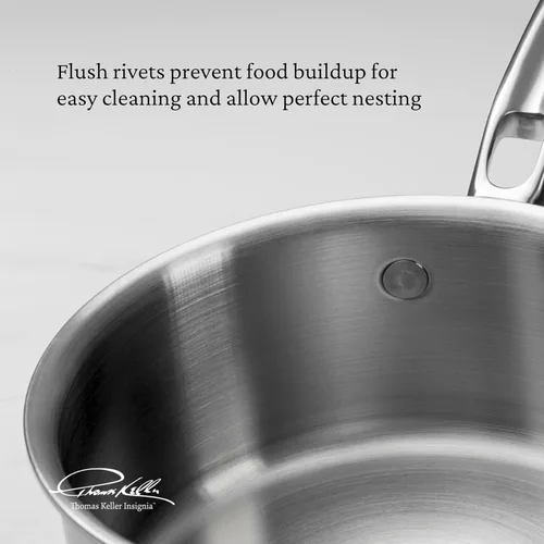 Miniatura 4 de Thomas Keller Insignia by Hestan - Juego de utensilios de cocina de acero inoxidable de 7 piezas, compatible con placa de inducción