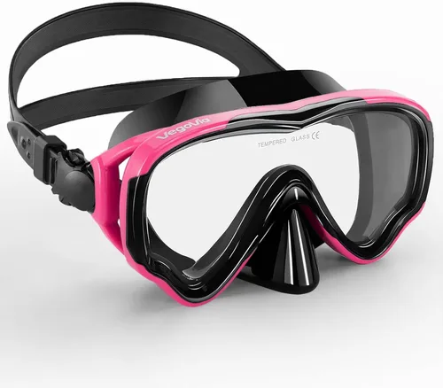 VegoVia Gafas de natación para adultos con cubierta para la nariz, visión amplia transparente de 180°, sin fugas, máscara de buceo, gafas de piscina