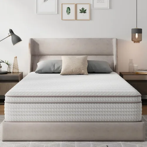Miniatura 15 de Novilla Colchón híbrido tamaño matrimonial de 6 pulgadas, colchón híbrido de tamaño matrimonial con espuma BioAir Comfort para aliviar la presión