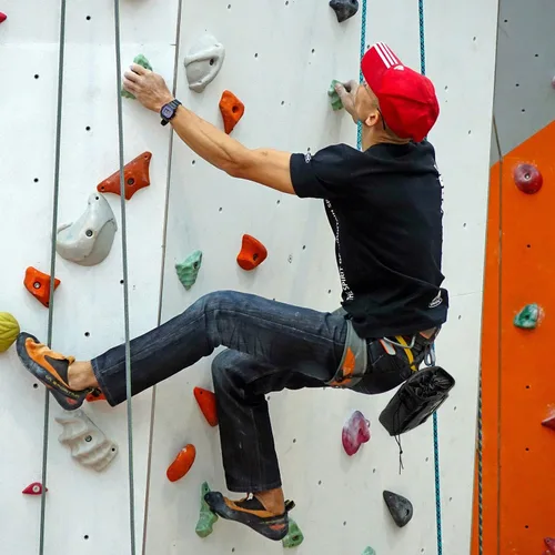 Miniatura 2 de Bolsa de tiza con cordón para escalar en roca con un mosquetón, diferentes bolsillos para escalar bouldering, gimnasia, bolsa de gimnasio, ajuste