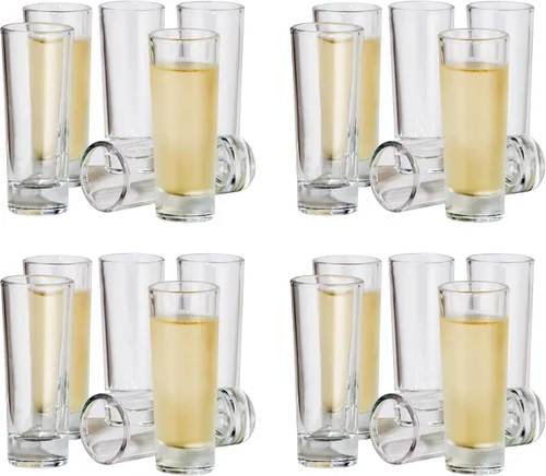 Miniatura 10 de Oggi Vasos de chupito con base pesada, juego de 6 vasos de chupito de vidrio real, diseño fresco y clásico, regalos ideales para padrinos de boda