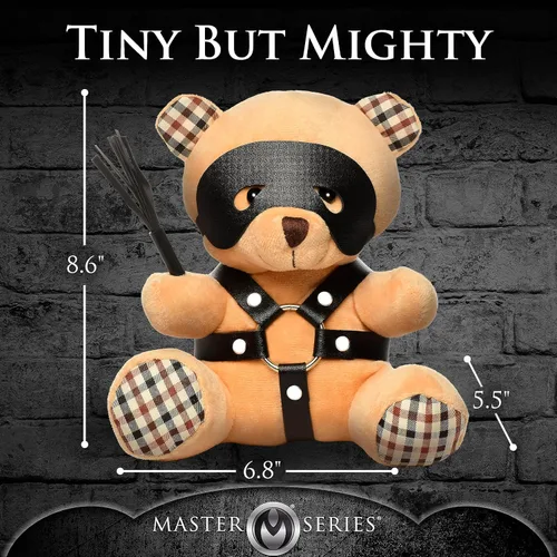 Miniatura 4 de Master Series Oso BDSM para hombres, mujeres y parejas. Suave oso de peluche con temática BDSM M. Regalo lindo y sexy. 1 pieza, beige y negro.