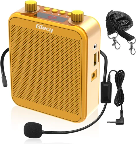 Miniatura 10 de Amplificador de voz portátil, Giecy 30W 2800mAh Bluetooth recargable amplificador de voz personal con auriculares con micrófono, altavoz de sistema