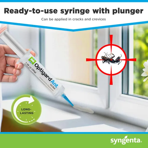 Miniatura 5 de Syngenta - TRTD11568 - Caja de cebo en gel para hormigas Optigard, 4 tubos con émbolo, 30g cada tubo, Blanco