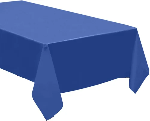 Miniatura 7 de Paquete de 4: manteles desechables de plástico / manteles de mesa, 54 x 108 pulgadas, rectangular, impermeable y desechable, ideal para fiestas