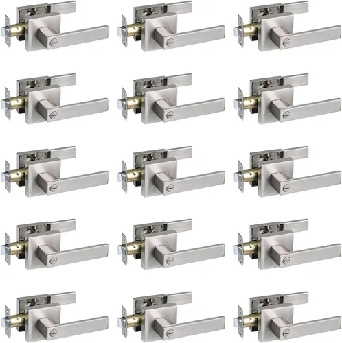 Miniatura 12 de NEWBANG Manija de palanca de puerta sólida con acabado negro mate