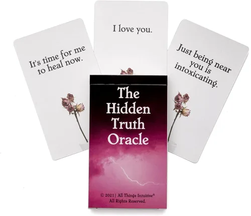 All Things Intuitive The Hidden Truth Oracle - Mensajes para relaciones en desafío, 54 tarjetas, Indie, Cartulina premium - Hecho en Estados Unidos,