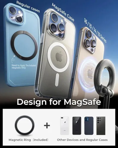 Miniatura 8 de Soporte magnético para teléfono de automóvil de absorción al vacío, adecuado para teléfonos iPhone y Android, soporte de ventosa ajustable de 360°