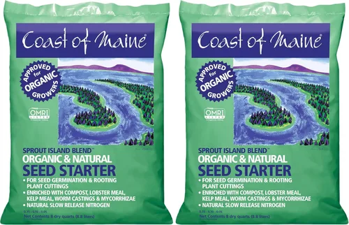 Miniatura 6 de Coast of Maine Organic & Natural Sprout Island Blend Seed Starter - Seed Germination & Root Plant Cuttings w/Composted Manure, Mycorrhizae, Worm