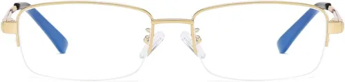 Miniatura 2 de Half Rimless Metal Eyewear Frames Blue Light Blocking Transparent Lens Business Glasses