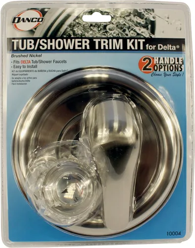 Miniatura 5 de Kit de recorte Danco 10004, para uso con grifos de bañera y ducha Delta, plástico, níquel cepillado
