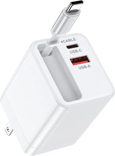 Miniatura 8 de Cargador de pared USB, adaptador de cargador plegable, AILKIN 2 unidades de 2.4 amperios de doble puerto de cargador rápido, cubo de enchufe de CA