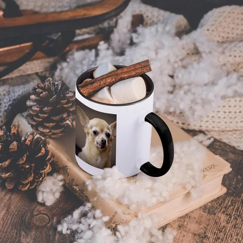 Miniatura 6 de 3dRose Taza de café, tamaño – 15 oz – Perro Chihuahua sin dientes, Santa Fe, Nuevo México – US32 JMR0502 – Julien McRoberts Dogs – divertido regalo