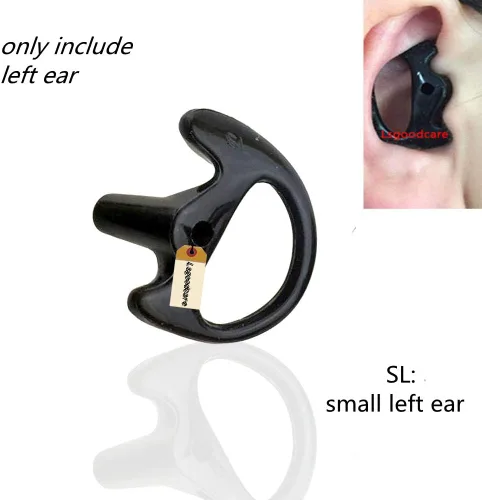 Miniatura 5 de Lsgoodcare 24 piezas de repuesto Earmold oreja izquierda para radio bidireccional tubo acústico auricular – Auriculares de silicona Walkie Talkie