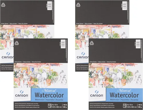 Miniatura 9 de Canson Artist Series - Papel de acuarela Montval, bloc de alambre, 5.5 x 8.5 pulgadas, 12 hojas (140 libras/10.58 oz), papel de artista para adultos