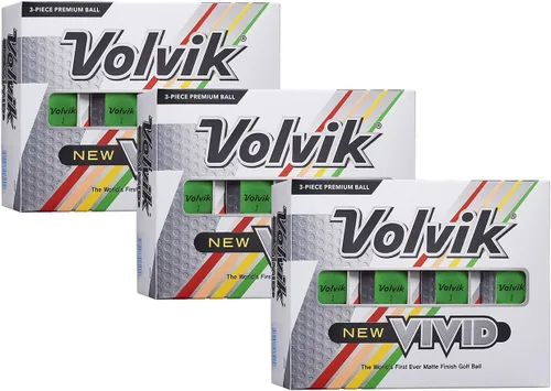 Miniatura 8 de Volvik Juego de 3 pelotas de golf de color mate de alta visibilidad, 3 docenas (36 bolas)