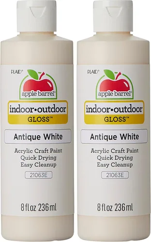Miniatura 5 de Apple Barrel, Pintura acrílica para manualidades, color blanco antiguo, acabado brillante, 8 onzas líquidas