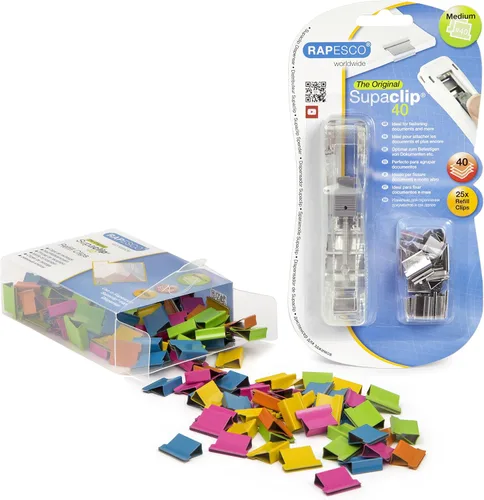 Miniatura 3 de Rapesco Repuestos multicolores Supaclip #40 y 150 (1299)