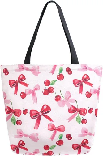 Miniatura 11 de SUABO Bolsa de asas de cocina reutilizable para comestibles, bolsa de compras de lona para exteriores Cactus