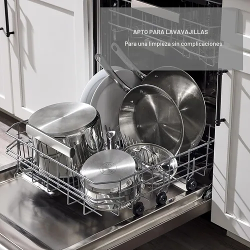 Miniatura 9 de T-fal Gourmet - Juego de utensilios de cocina de acero inoxidable de 15 piezas, ollas y sartenes, apto para lavavajillas, apto para horno hasta 500
