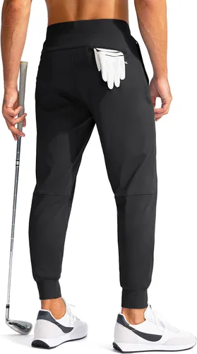 Miniatura 3 de G Gradual Pantalones deportivos de golf para hombre con bolsillos con cremallera pantalones elásticos ajustados para correr para hombre
