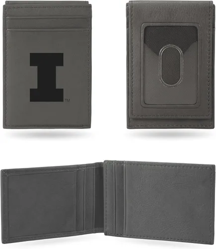 Miniatura 46 de Cartera de bolsillo frontal grabada con láser NCAA - Compacta/Cómoda/Delgada