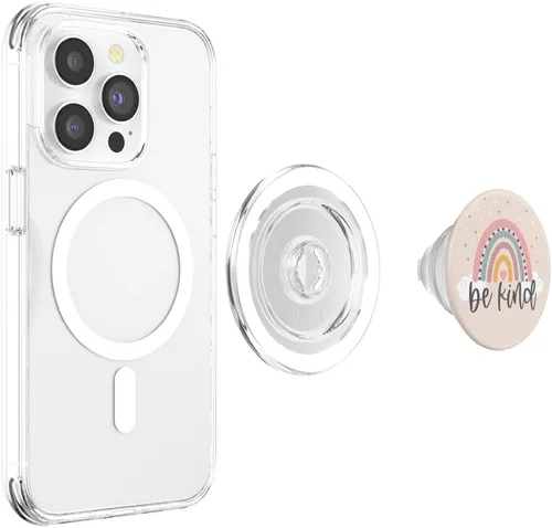 Miniatura 3 de Be Kind - Lindas citas positivas de arco iris, frases inspiradoras PopSockets MagSafe PopGrip para iPhone