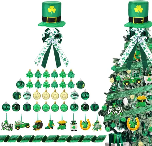Miniatura 14 de 43 adornos patrióticos para árbol del 4 de julio, Día de la Independencia, adornos para árbol de Navidad, decoración de lazo rojo, blanco y azul