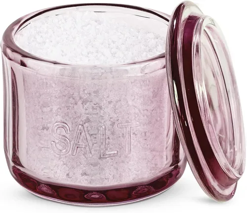 Miniatura 12 de KooK Bodega de sal de cristal, con tapa, vidrio prensado en relieve, recipiente de almacenamiento transparente, para café, azúcar, especias
