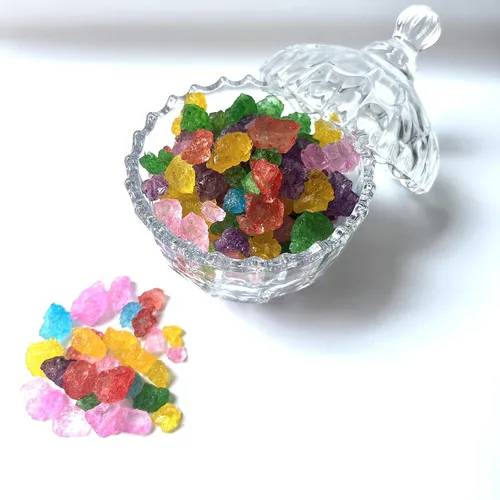 Miniatura 5 de SweetGlob Gemas grandes de caramelo de azúcar de roca antiguas, cristales de roca de azúcar en trozos (sabores surtidos, 1 libra)